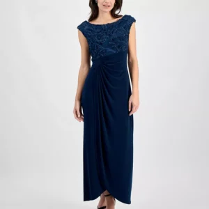 Vestido cruzado falso de soutache